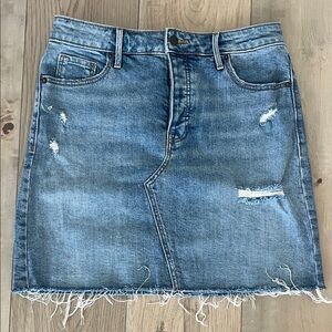 Old Navy Blue Distressed Mini Skirt